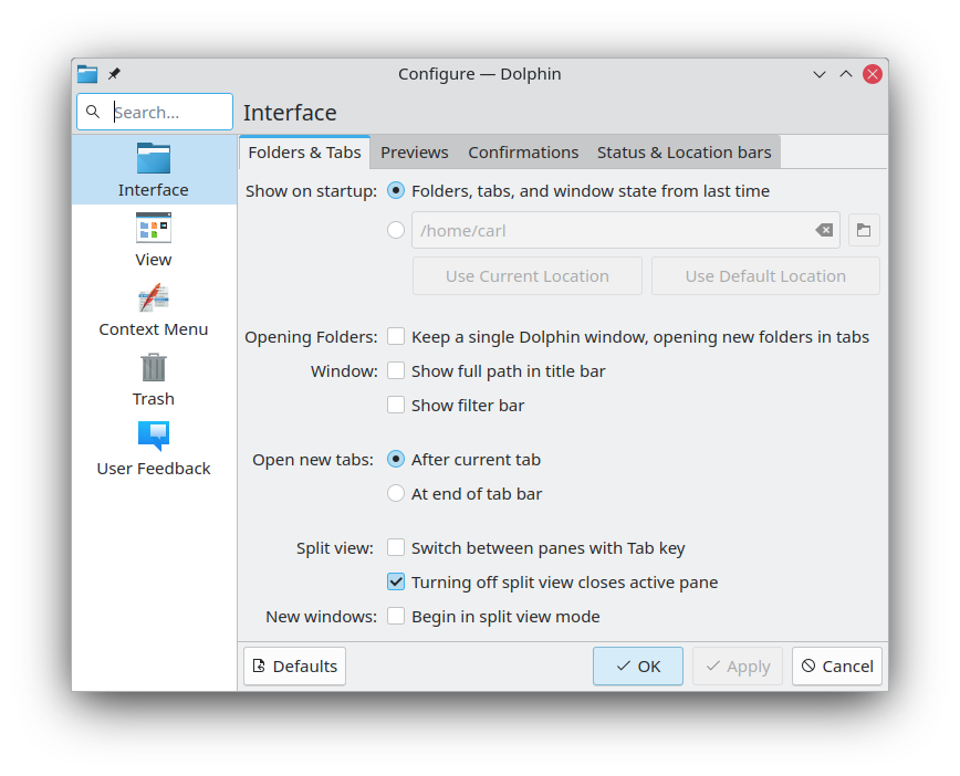 Dolphin lets you configure your file manager exactly how you want