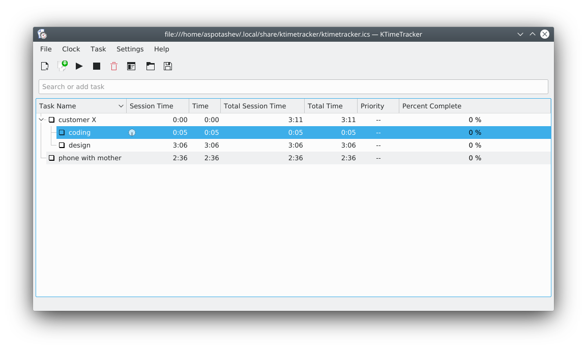 KTimeTracker